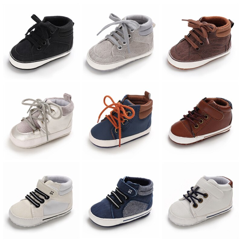 Baby Shoes Boy Newborn Infant Toddler Casual Comfor Cotton Sole Anti-slip PU Leather First Walkers Crawl Crib Moccasins Shoes