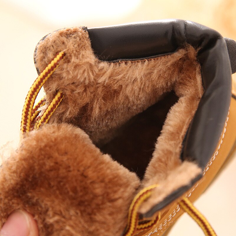 Autumn Winter Baby Boots Toddler Fashion Boots Kids Shoes Boys Girls Snow Boots Girls Boys Plush Fashion Boots Shoes Size 21-30