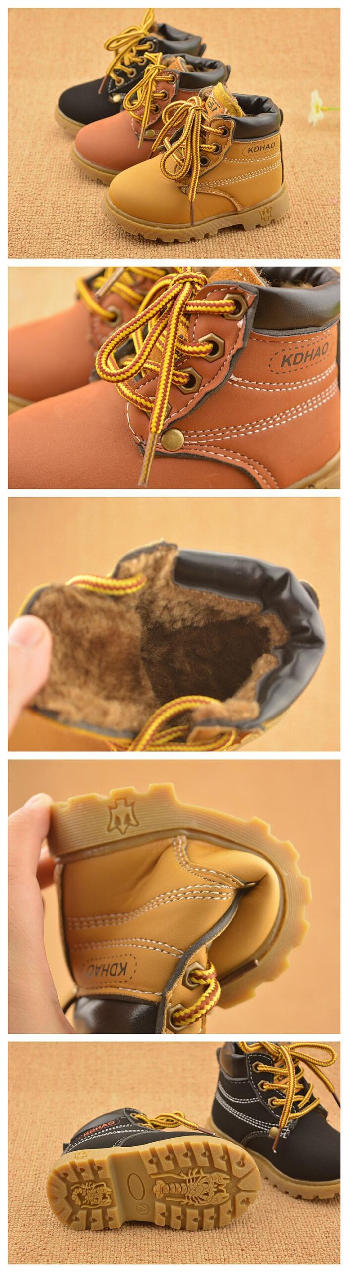 Autumn Winter Baby Boots Toddler Fashion Boots Kids Shoes Boys Girls Snow Boots Girls Boys Plush Fashion Boots Shoes Size 21-30