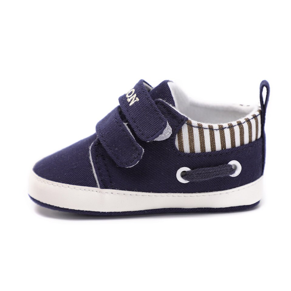 Infant Babies Boys Girls Shoes Soft Sole Canvas Solid Footwear For Newborns Toddler Crib Moccasins Letter Print Anti-Slip Shoes
