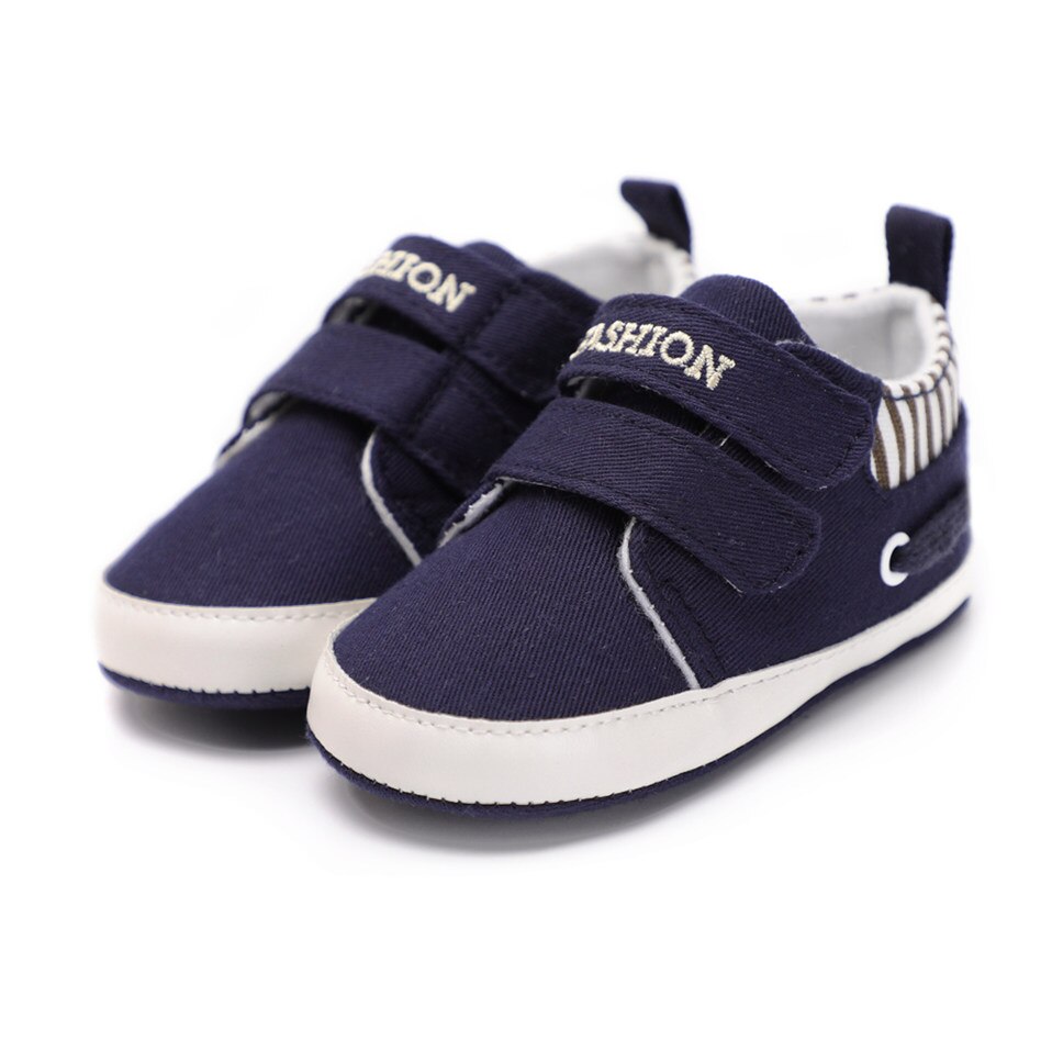 Infant Babies Boys Girls Shoes Soft Sole Canvas Solid Footwear For Newborns Toddler Crib Moccasins Letter Print Anti-Slip Shoes