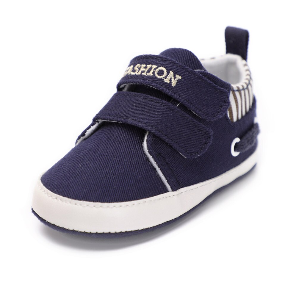 Infant Babies Boys Girls Shoes Soft Sole Canvas Solid Footwear For Newborns Toddler Crib Moccasins Letter Print Anti-Slip Shoes