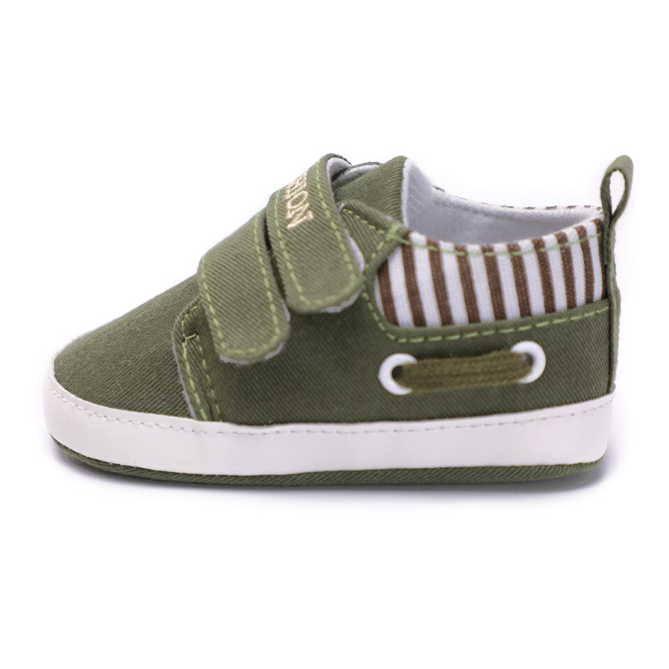 Infant Babies Boys Girls Shoes Soft Sole Canvas Solid Footwear For Newborns Toddler Crib Moccasins Letter Print Anti-Slip Shoes