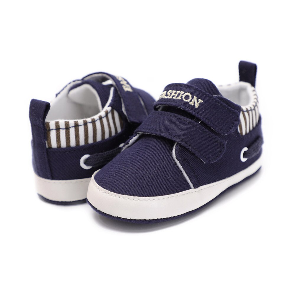 Infant Babies Boys Girls Shoes Soft Sole Canvas Solid Footwear For Newborns Toddler Crib Moccasins Letter Print Anti-Slip Shoes