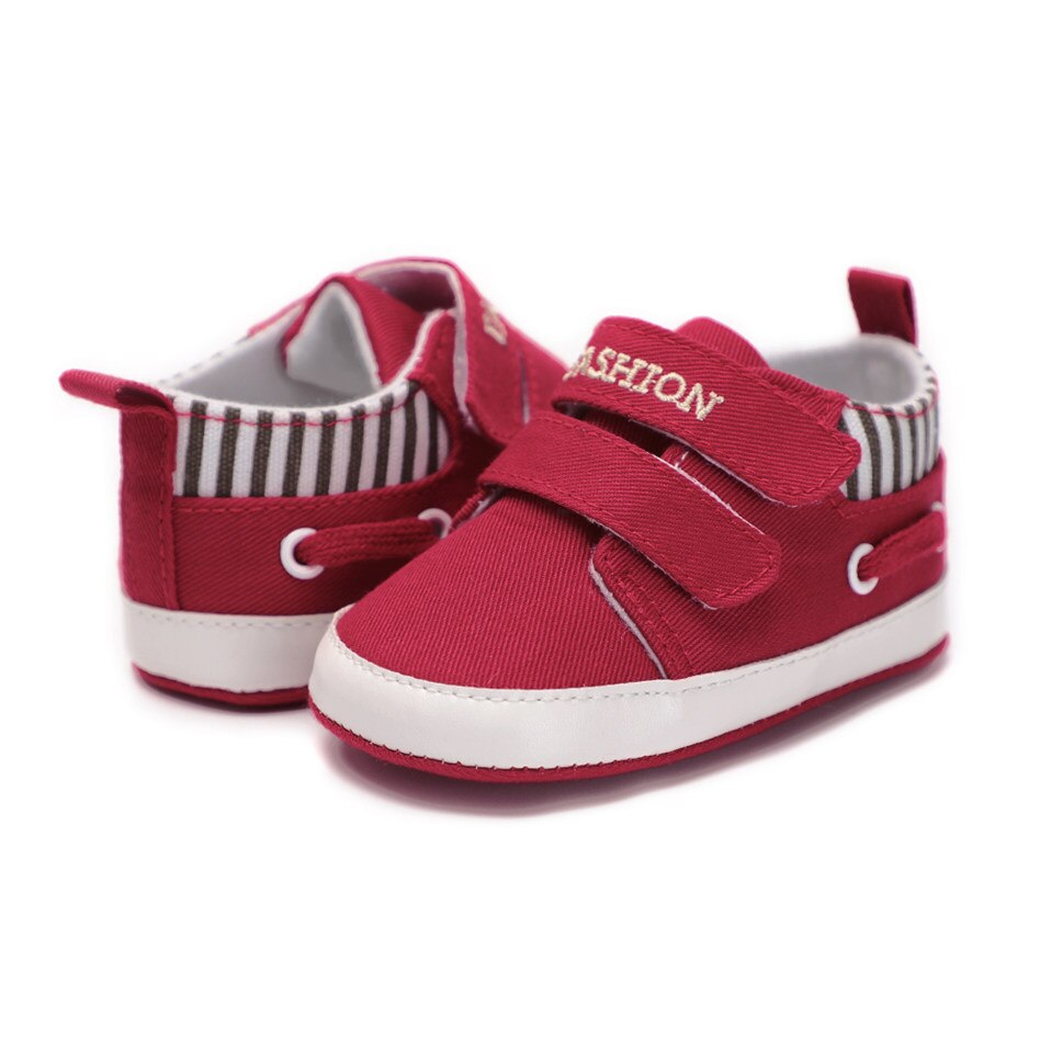Infant Babies Boys Girls Shoes Soft Sole Canvas Solid Footwear For Newborns Toddler Crib Moccasins Letter Print Anti-Slip Shoes
