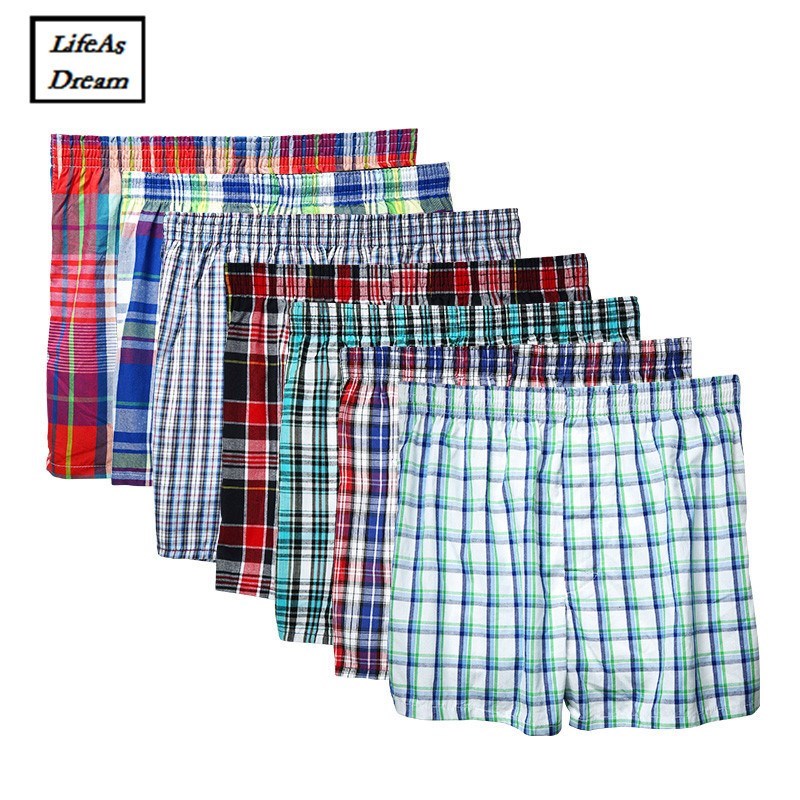 10Pcs/Lot Mens Underwear Boxers Shorts 100% Cotton Underwear Soft Plaid Boxer Male Panties Comfortable Breathable boxers mens 10Pcs/Lot Mens Underwear Boxers Shorts 100% Cotton Underwear Soft Plaid Boxer Male Panties Comfortable Breathable boxers mens
