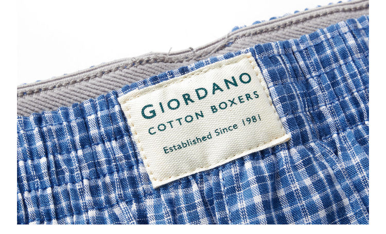 Giordano Men Boxer 3-pack Multi Color Boxers Men 100% Cotton Male Underwear Comfortable Boxershorts Men Calzoncillo Hombre