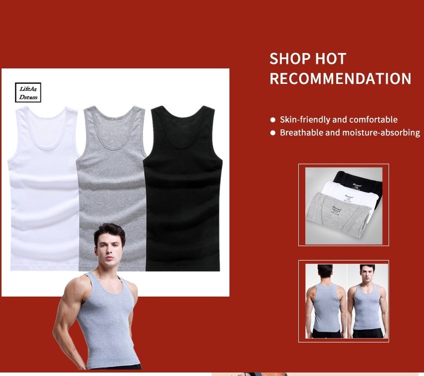 Quick dry Mens Underwear Sleeveless Tank Top Solid Muscle Vest Undershirts O-neck Gymclothing T-shirt men's vest