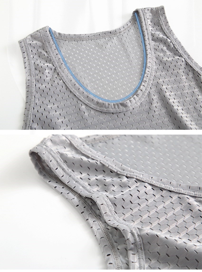 Quick dry Mens Underwear Sleeveless Tank Top Solid Muscle Vest Undershirts O-neck Gymclothing T-shirt men's vest