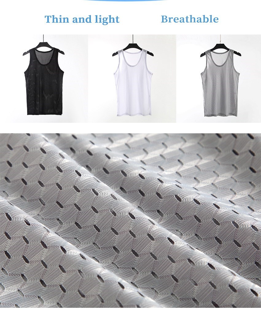 Quick dry Mens Underwear Sleeveless Tank Top Solid Muscle Vest Undershirts O-neck Gymclothing T-shirt men's vest