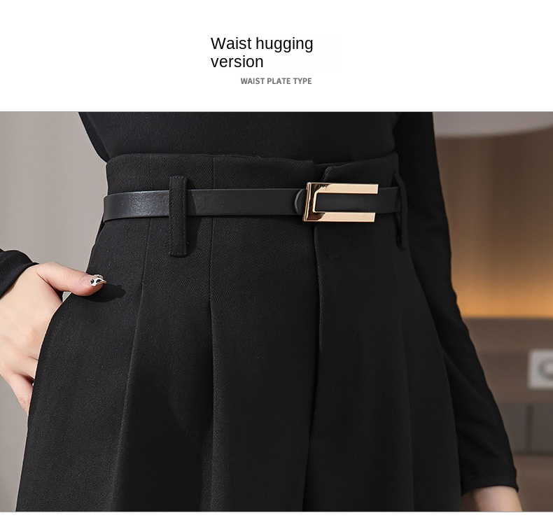 Women Wide Leg Baggy Thicken Warm Trousers For Autumn Winter 2022 New High Waist Pants Skirt Plus Size Culottes With Belt S 3XL