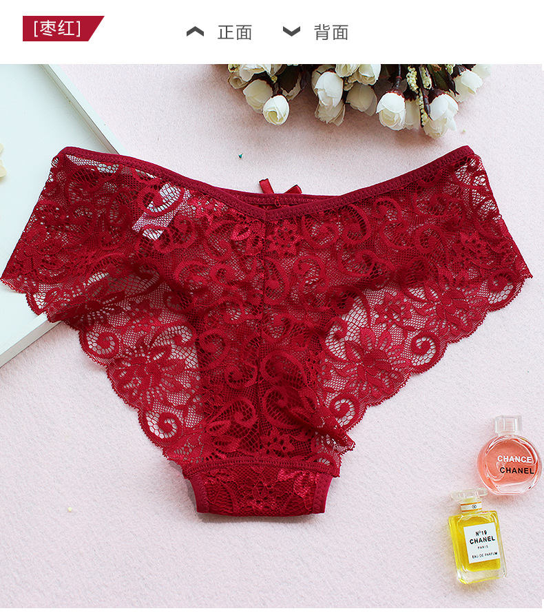 Women panties Luxury Lace side large women's underwear Europe and America narrow crotch low waist briefs European size
