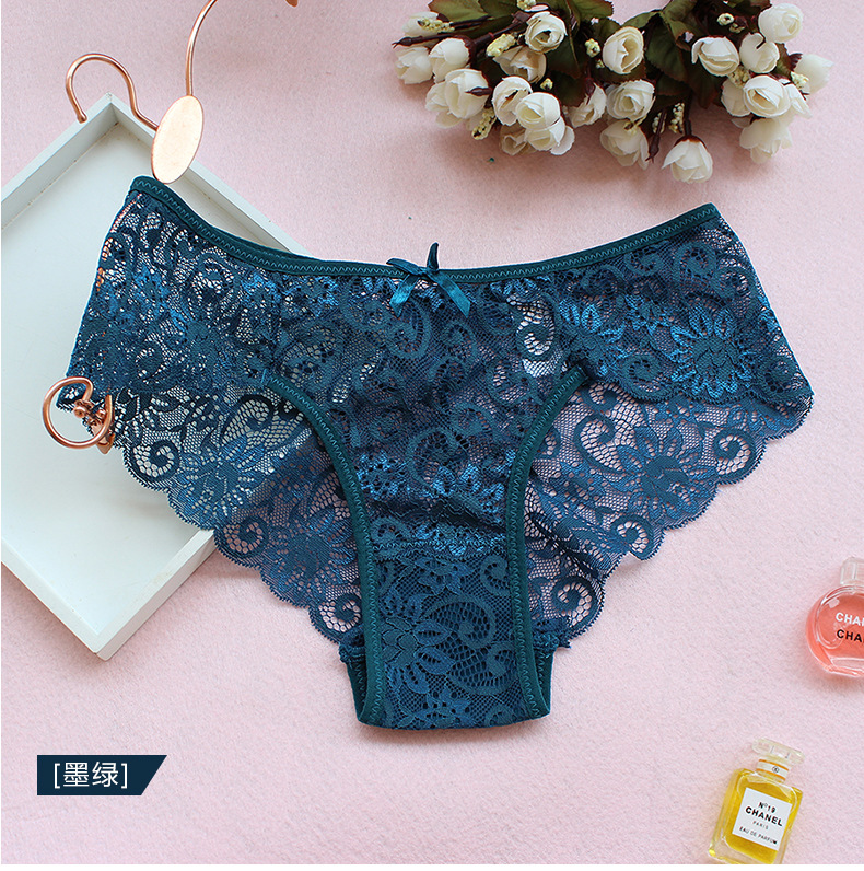 Women panties Luxury Lace side large women's underwear Europe and America narrow crotch low waist briefs European size