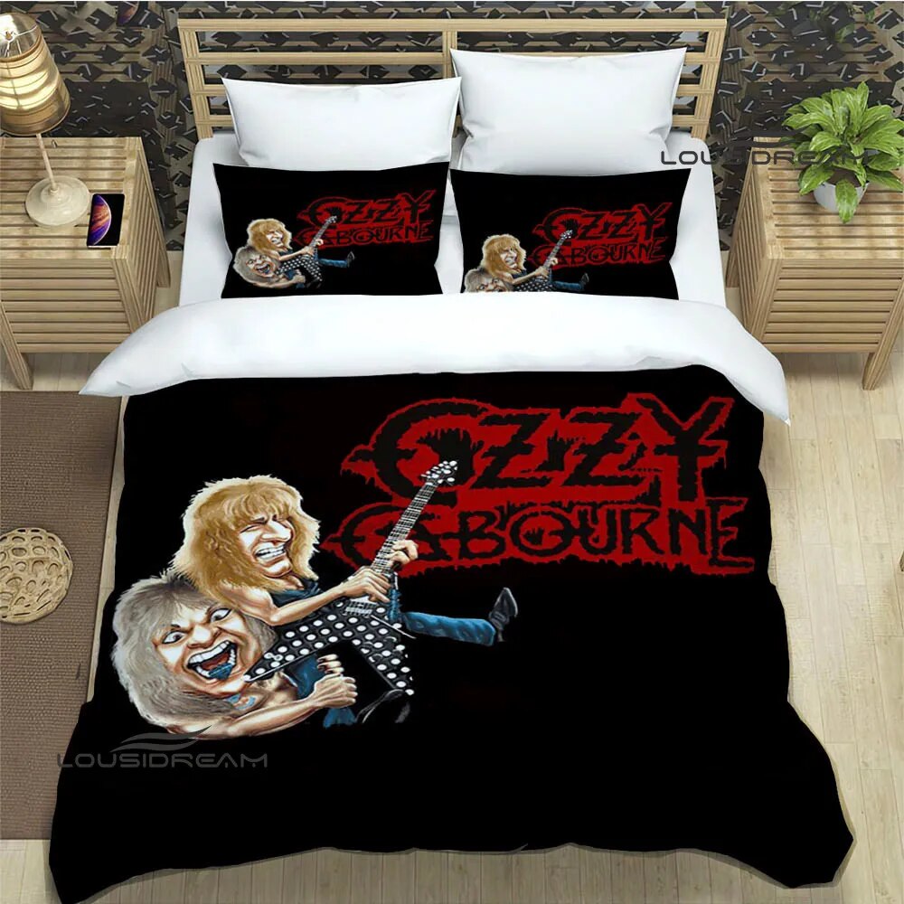 Ozzy osbourne retro Bedding Sets exquisite bed supplies set duvet cover bed comforter set bedding set luxury birthday gift
