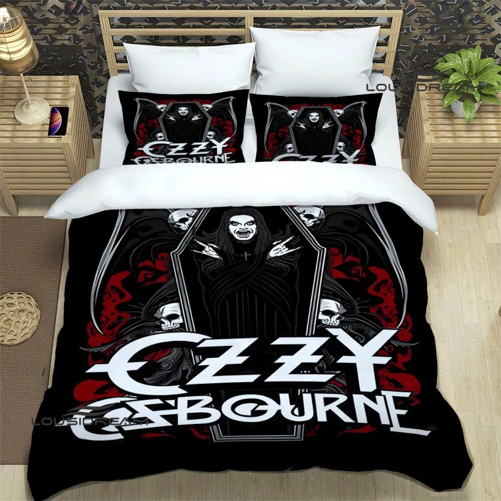 Ozzy osbourne retro Bedding Sets exquisite bed supplies set duvet cover bed comforter set bedding set luxury birthday gift