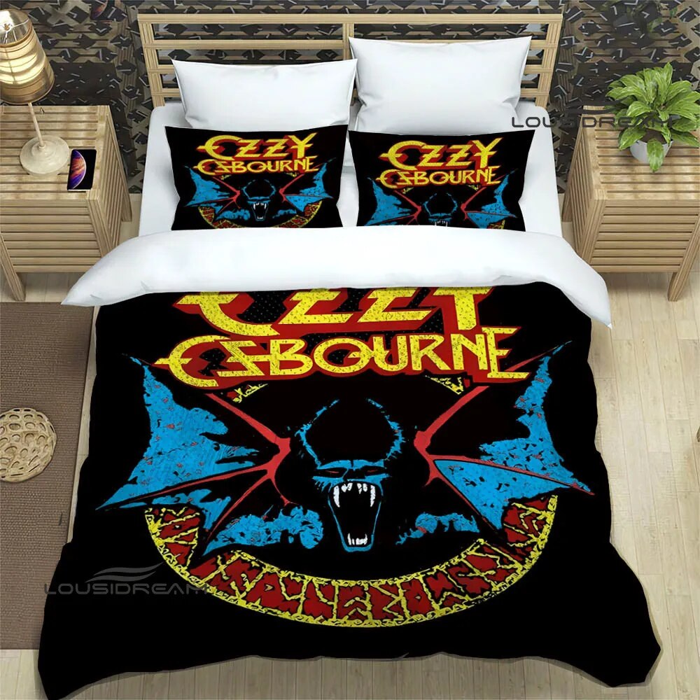 Ozzy osbourne retro Bedding Sets exquisite bed supplies set duvet cover bed comforter set bedding set luxury birthday gift