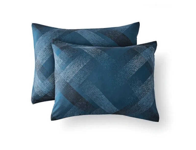 Navy Plaid 10 Piece Bed in a Bag Comforter Set With Sheets Navy Plaid 10 Piece Bed in a Bag Comforter Set With Sheets