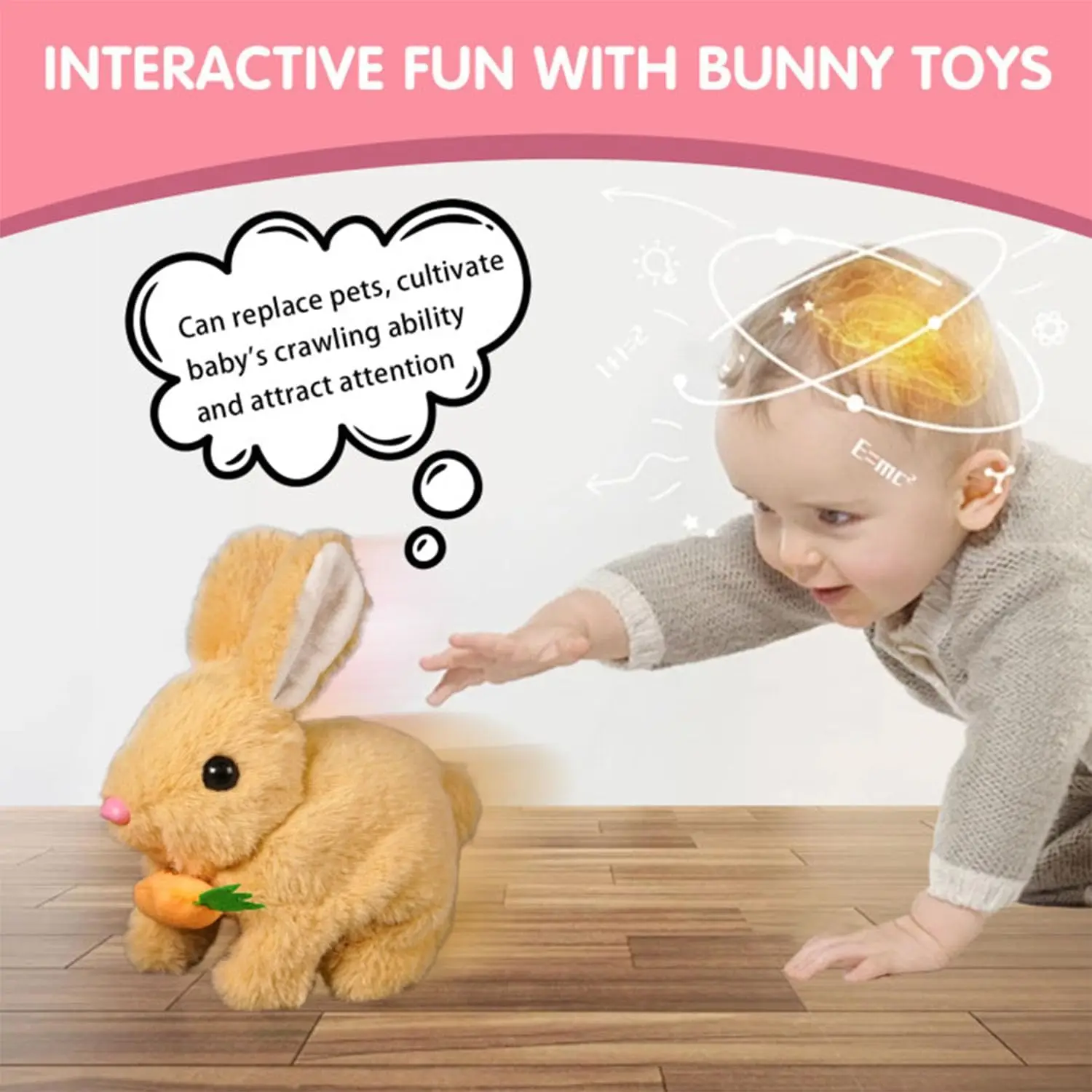 Bunby - Easter My Realistic Bunny Toy, Interactive Bunny Realistic Bunny - Jumping, Twitching, and Shaking Ears, Bunny Realistic