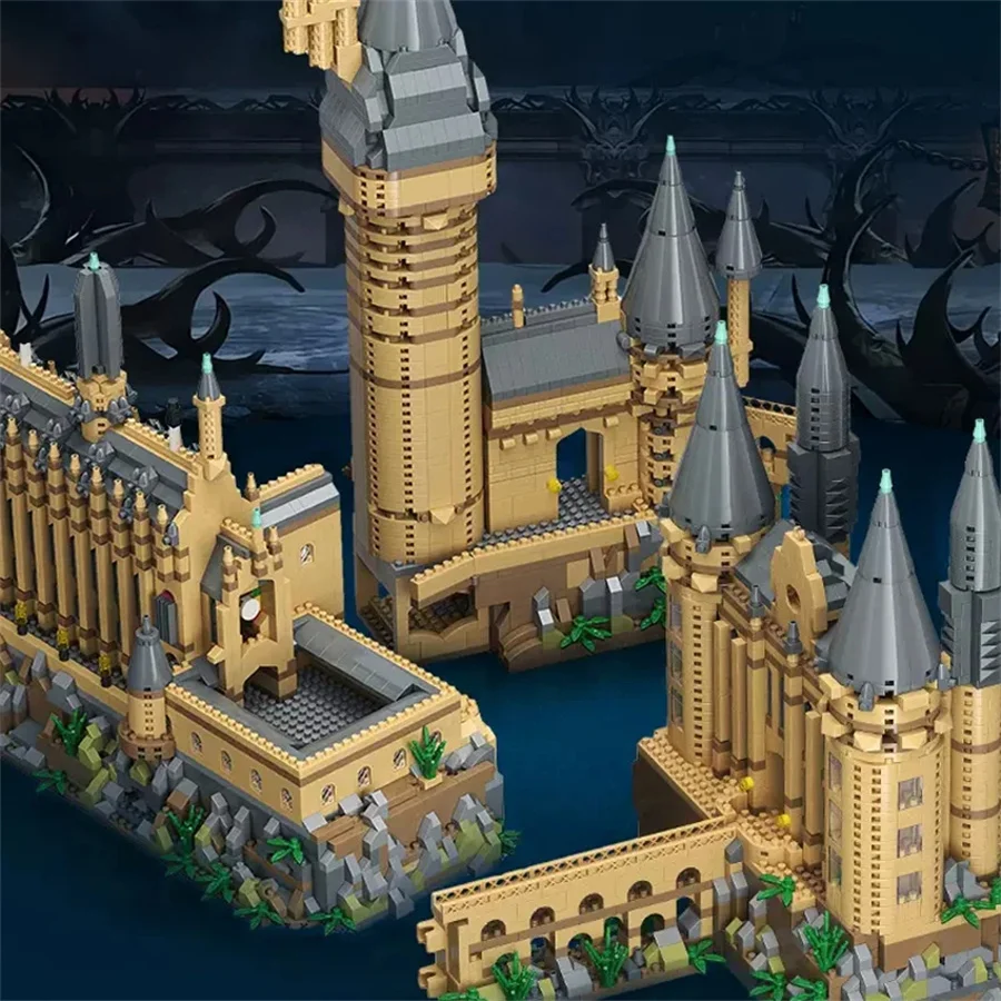 City Creative Medieval Magic Castle Series Micro Bricks School Architecture Palace Model Building Blocks Assembly Toys Kid Gifts