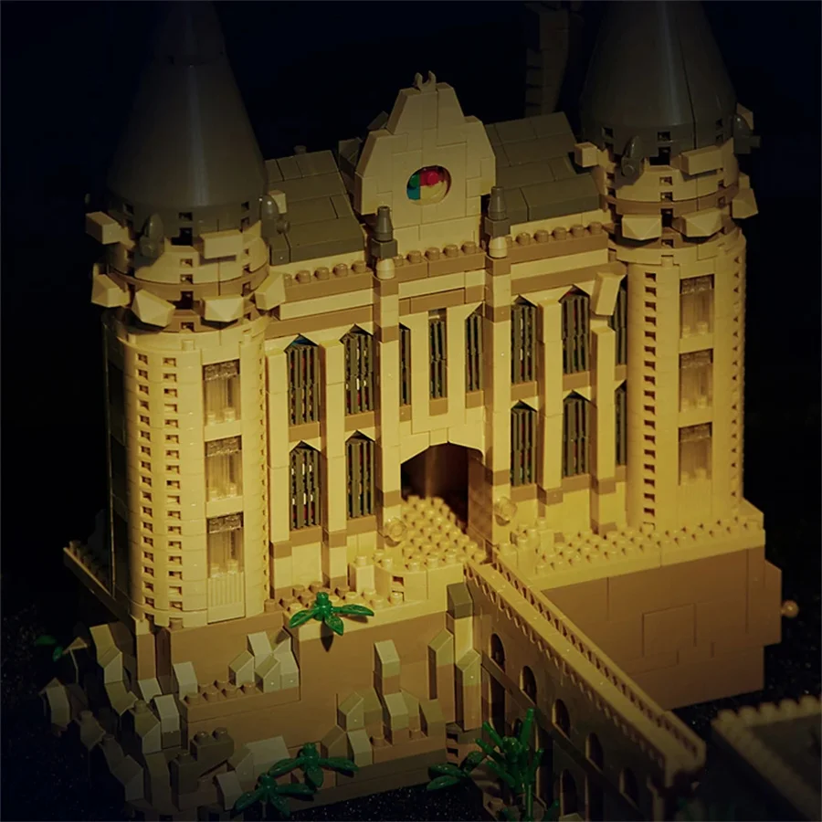 City Creative Medieval Magic Castle Series Micro Bricks School Architecture Palace Model Building Blocks Assembly Toys Kid Gifts