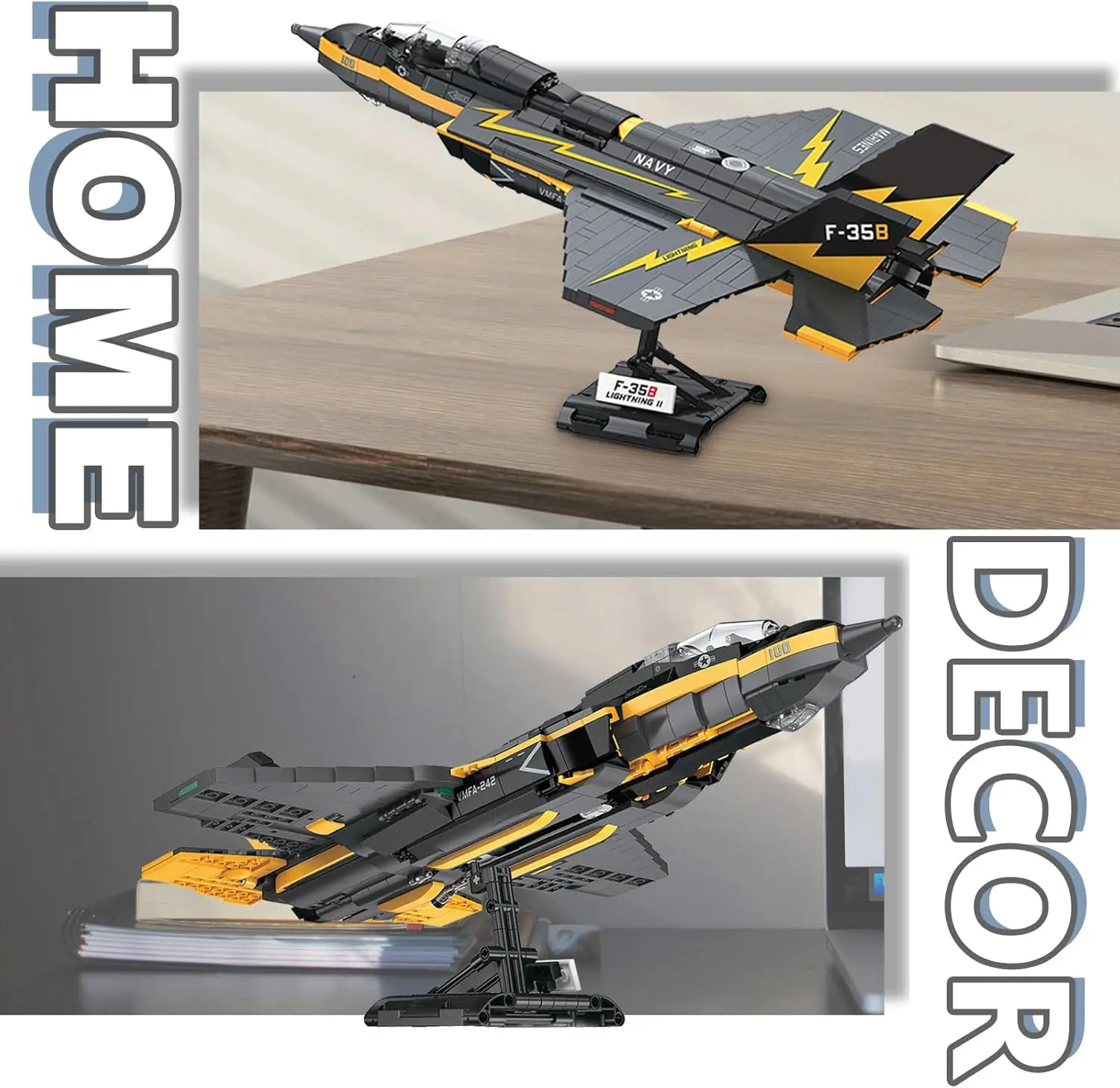 1268PCS F35 Lightning II Fighter Jet Building Blocks Military Airplane Model Desktop Decoration DIY Toy Gift for Kids Adults 1268PCS F35 Lightning II Fighter Jet Building Blocks Military Airplane Model Desktop Decoration DIY Toy Gift for Kids Adults