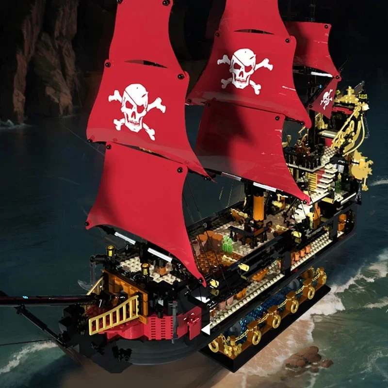3399PCS Phantom Queen Pirate Ship Building Blocks Classic Sailboat Model Bricks With Light Mini Doll Kids DIY Toy Holiday Gift 3399PCS Phantom Queen Pirate Ship Building Blocks Classic Sailboat Model Bricks With Light Mini Doll Kids DIY Toy Holiday Gift