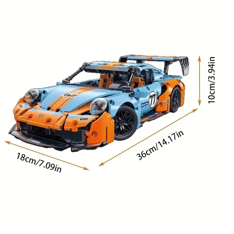 City technological 911 Compete Speed Race Car RC Building Block Famous Supercar Drift Racing Brick Boy Festival Toys Gifts