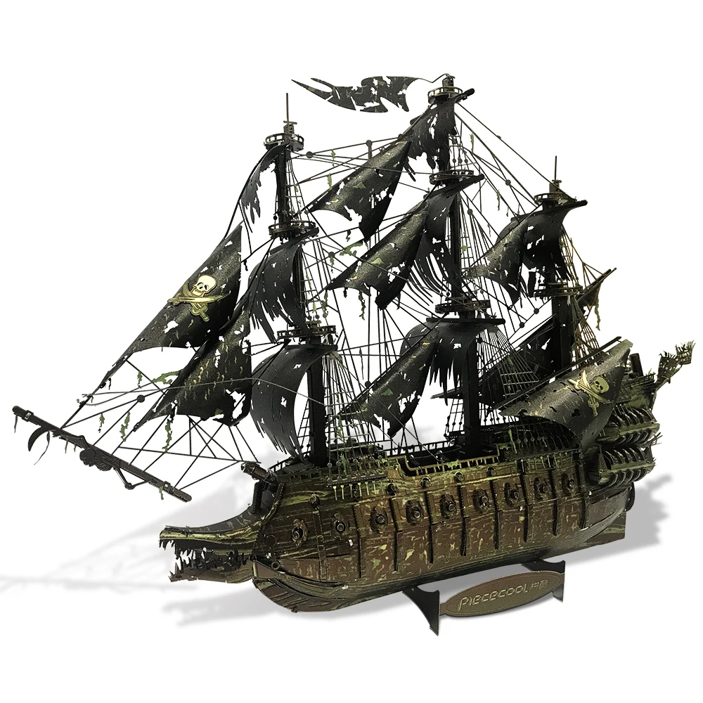 Piececool 3D Metal Puzzle The Flying Dutchman Model Building Blocks Pirate Ship Jigsaw for Teens Brain Teaser DIY Toys Piececool 3D Metal Puzzle The Flying Dutchman Model Building Blocks Pirate Ship Jigsaw for Teens Brain Teaser DIY Toys
