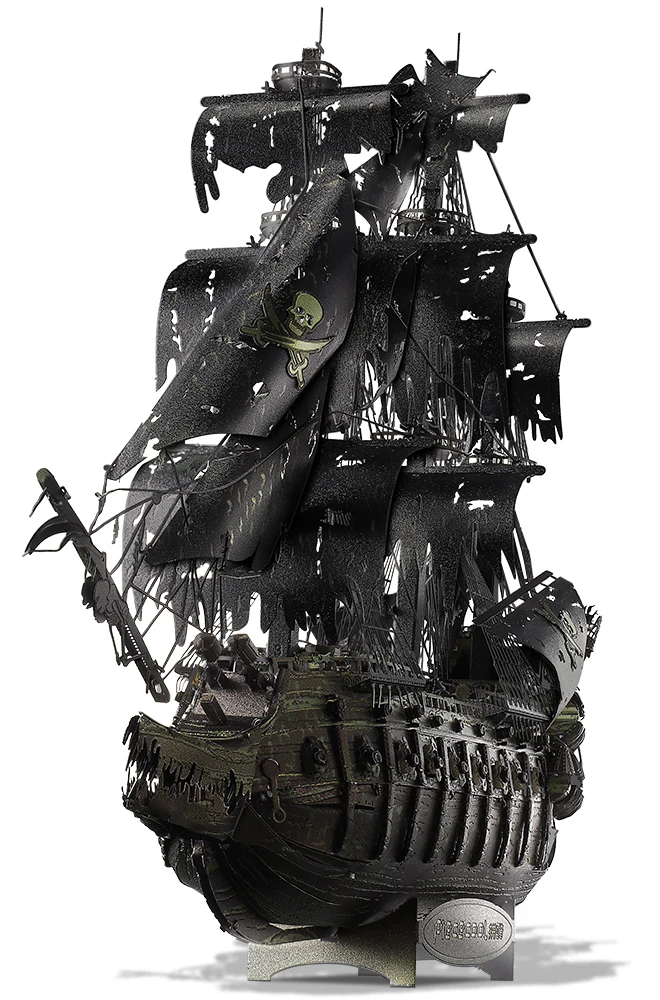 Piececool 3D Metal Puzzle The Flying Dutchman Model Building Blocks Pirate Ship Jigsaw for Teens Brain Teaser DIY Toys