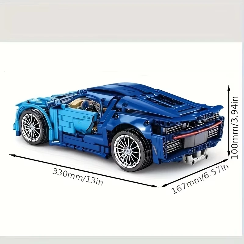 ToylinX Bluce Sports Car MOC Building Blocks Kit, 1:14 Scale Sports Car Model Toys(1259Pcs),Gift for Adults and Kids ToylinX Bluce Sports Car MOC Building Blocks Kit, 1:14 Scale Sports Car Model Toys(1259Pcs),Gift for Adults and Kids