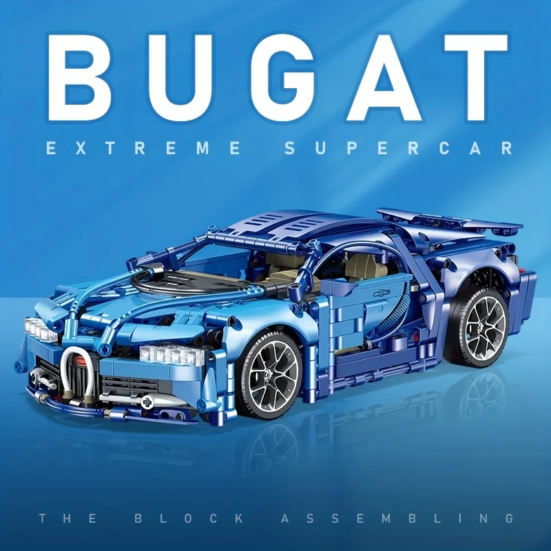 ToylinX Bluce Sports Car MOC Building Blocks Kit, 1:14 Scale Sports Car Model Toys(1259Pcs)，Gift for Adults and Kids